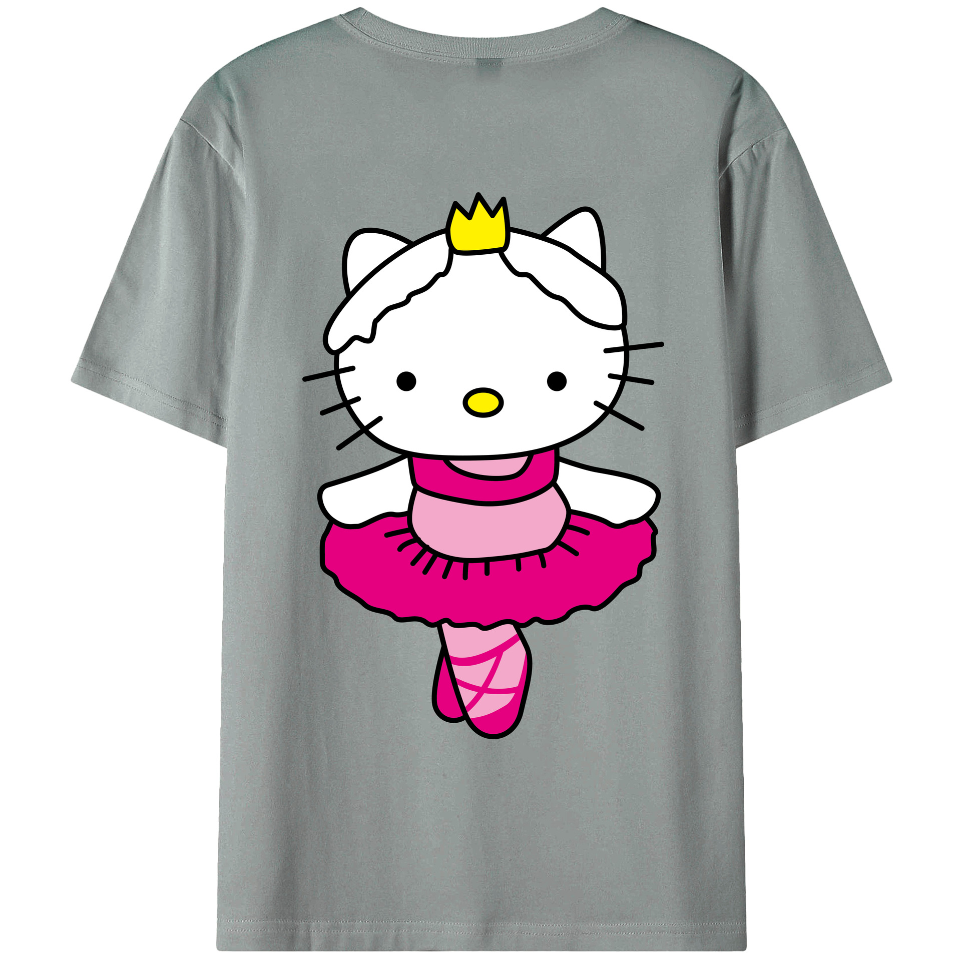 （画像用） Hello Kitty ハローキティ 綿100％ メンズ半袖Tシャツ（バックプリント） 通気性